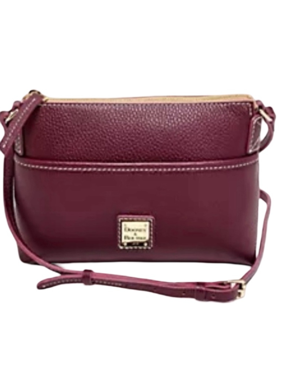 Dooney & Bourke Wine and Gold Crossbody